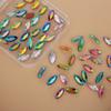 Taladro de punta acrílica con forma de caballo color AB 7*15mm taladro de pegamento accesorios para joyería al por mayor hecho a mano DIY taladro para uñas