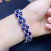 Pulsera de Zafiro Natural, una Gema Azul Real Premium que Simboliza Lealtad, Fidelidad, Compasión y Honestidad, Solo Superada por los Diamantes