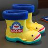 Botas de Lluvia Personalizadas de Tiburón de Dibujos Animados para Niños y Niñas, Botas de Lluvia Antideslizantes para Bebés para Niños y Niñas Pequeños, Zapatos Impermeables para Niños, Pegamento