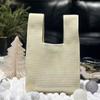 Bolso de mano de punto hueco nuevo para primavera y verano, bolsa de compras abierta simple fresca transfronteriza, bolsa de playa, bolsa ligera para el día a día