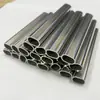 Tubo Oval Decorativo de Aço Inoxidável 304 Espelho Escovado Tubo de Forma Especial Engenharia Aço Inoxidável 316 Tubo Oval Plano Fabricante