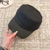 Estilo Autêntico~Novo Chapéu de Algodão e Linho Respirável Estilo Japonês com Listras Verticais para Primavera e Verão, Boné de Baseball com Aba Reta, Simples e Moderno