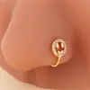 Perno de Nariz de Personalidad Transfronteriza Europeo y Americano Sin Perforación Stud de Nariz de Cobre Microincrustado Circonita AB Joyería de Nariz Joyería de Alta Gama Perno de Nariz para Mujer Clip de Nariz