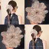 Goma para el pelo fruncida transparente estilo vintage para mujer, accesorio de alta gama para recogidos, modelo nuevo 2026