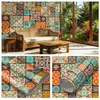 Papel Tapiz de Pared de Fondo para el Hogar Bohemio con Patrón Retro Pegatina de Pared Autoadhesiva Pegatina Impermeable a Prueba de Humedad Papel Tapiz de Decoración para Renovación