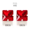 Pedras Strass de Cristal Quadradas, Pedras Strass de Vidro Costuradas à Mão, Pedras Strass com Garras para Vestidos de Noiva, Sapatos, Bolsas, Peças para Acessórios de Cabelo DIY Costura Manual