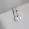 Pendientes de plata de ley S925 con borlas de diamantes y perlas, elegantes, estilo coreano, minimalistas, con nicho.