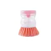 Cepillo para Ollas Hidráulico, Cepillo de Limpieza para Ollas Multifuncional Tipo Prensa, Cepillo para Lavar Platos de Cocina, Cepillo para Ollas con Líquido Añadido, Cepillo de Limpieza para Eliminar Manchas de Aceite Antiadherentes