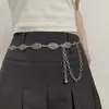 Cadena de Cintura Novedosa Inspirada en lo Vintage Cinturón Versátil para Mujer Accesorio de Moda Y2K Tendencia Nuevo Estilo Plata Antigua