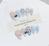 Daiyueda Uñas Portátiles Puras Hechas a Mano Otoño e Invierno Nuevo B354 Totalmente Pintadas a Mano Talladas Elegantes Estilo Exportación Parche de Uñas Artísticas