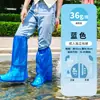 Cubrezapatos de Lluvia, Cubre Pies de Plástico Antideslizante de Tubo Alto Hasta la Rodilla, Cubrezapatos de Lluvia para Ciclismo, Cubrezapatos de Lluvia para Estudiantes que Empiezan la Escuela