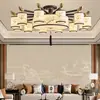 Lámpara de araña para sala de estar de estética estilo canción, habitación privada para comedor, lámpara extragrande para propietario de restaurante de hot pot para comedor, lámpara de iluminación Zhongshan estilo chino nuevo