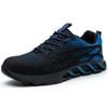 Zapatos de Protección Laboral Tejido Volador Transfronterizo para Hombre Transpirables con Puntera de Acero Antiaplastamiento Antiperforación Zapatos de Trabajo Zapatos Protectores de Seguridad de Alta Densidad Zapatos de Protección Antiguos