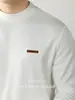 Camiseta de Manga Larga de Algodón Modal Lenzing de Gama Alta para Hombre, Nuevo Modelo Otoño/Invierno 2026, Amigable con la Piel con Diseño de Bordado en Relieve 3D