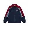 Cardigan Hoodie Listrado Versátil Estilo Academia Americana Casual Masculino Tendência Solto Marca Jaqueta Esportiva Roupa Externa Gola Alta Color Block