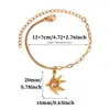 Pulsera de Sol Cruz de Acero Inoxidable Chapado en Oro Colgante de Sol Espiral Cadena Empalmada Joyería de Mano Retro de Nicho para Mujer Al por Mayor