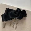 Tocado Francés de Gama Alta con Lazo Negro Pinza Banana Pinza Vertical Pasador Pinza para el Cabello para Mujeres Agarre Trasero para Recoger la Cola de Caballo
