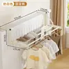 Organizador de Roupas para Dormitório Cabideiro de Aço Carbono Prateleira de Armazenamento Tipo Fixo ao Lado da Cama Cabide Organizador de Roupas