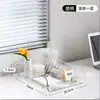 Caixa de armazenamento acrílica transparente multicamadas de luxo leve para casa sala de estar mesa de escritório artigos diversos armazenamento conveniente artefato de organização atacado