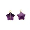 Colgante de Estrella de Cinco Puntas Fresco y Colorido Estilo Coreano con Aretes Colgantes, Colgante de Collar, Joyería Hecha a Mano para DIY, Accesorios de Material de Vidrio