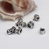 Anillo Recto de Cabeza Colgante Tallado en Aleación con Agujero Grande para Collar Pulsera Plata de Tíbet Cabeza Colgante