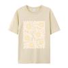 Camiseta feminina de verão para comércio exterior da Amazon Europa e Estados Unidos tamanho grande manga curta tamanho europeu camiseta estampada com flor de margarida estoque atacado