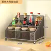 Estante para especias, estante de almacenamiento para utensilios de cocina, portavasos para el hogar, estante de almacenamiento multifuncional con compartimentos para condimentos en la encimera