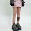 Outono e Inverno nicho gradiente contraste cor y2g meias femininas meias de pilha oca cobertura de perna quente leggings de malha capa de pé botas meias