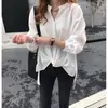 Ropa de Otoño para Mujer 2026 Nueva Simple Elegante Camisa de Gasa Top de Manga Larga para Mujer Holgado Camisa BF Camisa Básica Moderna