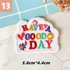 Flor de Carita Sonriente Curación Bordado Autoadhesivo Stickers. Decoración Transfronteriza para Cuaderno, Computadora, Teléfono, Ropa DIY