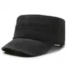 Temu Verano Nuevo Estilo Lavado Vintage Gorra Militar Coreana Casual Protección Solar Sombrero de Copa Plana Sombrero de Hombre Sombrero de Sol para Mujer Exterior