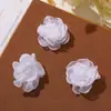 4cm Estilo Coreano Cor Pura Organza Borda Queimada Camélia DIY Grampo de Cabelo Corsage Sapatos Chapéu Roupas Saia Flor Acessórios