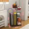 Cesta de Almacenamiento para Esterillas de Yoga, Estante de Almacenamiento para Equipos Deportivos y de Fitness en Casa, Estante de Almacenamiento Doméstico para Rellenar Espacios para Bádminton y Baloncesto