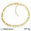 Suministro Exclusivo Transfronterizo de Pulseras Sencillas de Acero de Titanio Figaro, Versátiles para el Uso Diario, Estilo Unisex, Cadena Lisa Cadena Nk Joyería