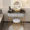 2026 Nova Mesa Penteadeira de Quarto Estilo Luxo Leve, Mesa de Maquiagem Simples Moderna, Mesa Penteadeira Estilo Celebridade da Internet Ins para Espaços Pequenos