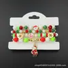 Pulsera de Navidad Pulsera de Cuentas Transfronteriza Muñeco de Nieve Árbol de Navidad Anciano Astas Colgante de Regalo Pulsera Venta al por Mayor