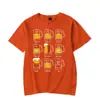 Camiseta Clásica para Hombre de 180G Talla Grande Estampado Feliz de Cerveza Tshir