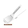 Espátula para panqueques de acero inoxidable, espátula para cocinar teppanyaki, espátula de mano para panqueques y bistecs, espátula para pizza, herramienta específica para la cocina