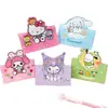 Tarjetas de cartulina de dibujos animados lindas, tarjetas de bolsillo plegables planas, materiales de embalaje, suministros para envolver DIY, tarjetas de papel decorativas