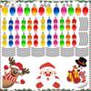 RFM044 Lâmpada de Luz Magnética Refletiva de Natal Adesivo Decorativo Magnético Refletivo Boneco de Neve Papai Noel para Carro