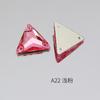Dongzhou Furo Duplo Triangular Fundo Plano Costurado à Mão Strass Alta Qualidade Strass para Vestido Roupas Vestido de Casamento Sapatos Strass Cristal Triangular