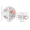 Festival do Meio Outono Louro Dourado Cerâmica Pintada Porcelana Azul e Branca Xícara de Café e Pires para Mulheres, Novo Estilo Chinês Xícara de Presente para Chá da Tarde