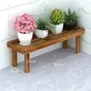 Anticorrosivo para exteriores de madera maciza balcón estante para flores escalonado estante para patio de pie estante para flores suculentas multicapa para interiores