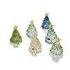 Nuevas Decoraciones Creativas de Vidrio Hechas a Mano Puras de Zibo Árbol de Navidad Atmósfera Festiva Regalos Adornos para Escritorio de Estudio