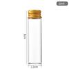 Frasco Dispensador de Açafrão com Tampa de Alumínio Dourado de 22mm e Rosca Superior Frasco de Tubo de Alto Borossilicato Frasco Cápsula Frasco de Cordyceps Frasco para Chá de Flores Frasco de Embalagem