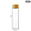 Botella de Tubo de Vidrio de Alto Borosilicato con Tapa de Rosca de 22 mm de Diámetro, Botella de Deriva, Frasco Sellado, Botella para Líquidos, Botella Vacía, Botella de Vidrio con Tapa de Aluminio