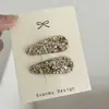 Pinzas Brillantes para el Cabello de Niña Pasador de Princesa Pinza para Flequillo Frente Pinza BB Dulce para Niña Gota de Agua