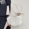 Bolso de Nube Plegado Estilo Francés para Mujer 2025 Nueva Moda Bolso de Mano de Cuero Suave Versátil Bolso de Hombro Cruzado Moderno