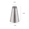 Boquilla Decoradora Recta Dentada de Acero Inoxidable 304 Estrella Grande Multidentada para Galletas Pastel Crema Herramienta DIY para Hornear