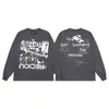 Nueva Camiseta de Algodón Casual Suelta de Manga Corta con Graffiti de Boceto Rico Melancólico de Segunda Generación Marca de Moda para Hombres y Mujeres Cuello Redondo